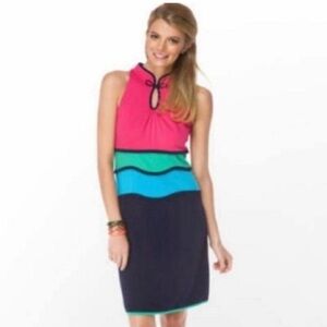 Lilly Pulitzer Colorblock Marci Halter Dress Size L